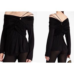 PALMER HARDING NWT Reunion jersey top in Black
Size 2